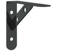 vidaXL Staffe per Mensola 4 pz 15x2,5x11,5 cm in Acciaio Inox Nero