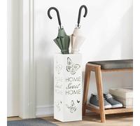 vidaXL Stand per Ombrelli da Pioggia Bianco 15,5 x 15,5 x 49 cm