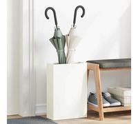 vidaXL Stand per Ombrelli da Pioggia Bianco 28 x 12 x 41 cm Acciaio