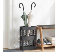 vidaXL Stand per Ombrelli da Pioggia Nero 28 x 12 x 41 cm Acciaio