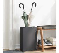 vidaXL Supporto per Ombrellone Nero 28 x 12 x 41 cm Acciaio, Portaombrelli Moderno per Ingresso, Design Rettangolare, Robusto, Elegante e Minimalista per riporre