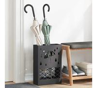 vidaXL Stand per Ombrelli da Pioggia Nero 28 x 12 x 41 cm Acciaio