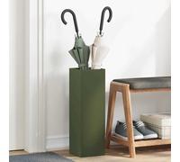 vidaXL Portaombrelli Verde Oliva Metallo Medio Stoccaggio