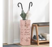 vidaXL Stand per Ombrelli da Pioggia Rosa 15,5 x 15,5 x 49 cm Acciaio