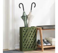 vidaXL Stand per Ombrelli da Pioggia Verde Oliva 28 x 12 x 41 cm