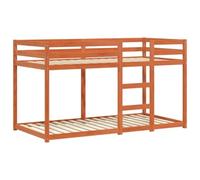 vidaXL Letto a Castello Marrone Cera 90x190 cm in Legno di Pino