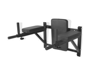 vidaXL Stazione di Allenamento per Dip a Parete Nero