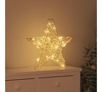 vidaXL Stella 3D 50 LED Bianco caldo 55 x 52.5 x 9 cm PET
