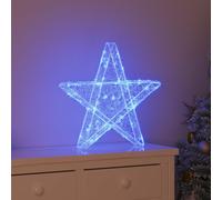 vidaXL Stella 3D con 50 LED Blu 55 x 53.5 x 10 cm Acrilico