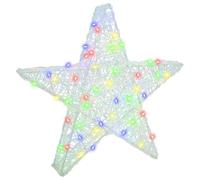 vidaXL Stella 3D con 50 LED Multicolore 55 x 53.5 x 10 cm Acrilico, Addobbo di Natale a forma di stella, moderno per il soggiorno, resistente, con luci LED, decorazione minimalista