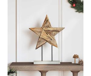 vidaXL Stella di Natale LED Marrone 43,5 x 13,5 x 59 cm