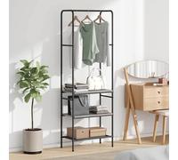 vidaXL Stendibiancheria con lo scaffale Grigio sonoma 60 x 30 x 171 cm