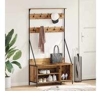 vidaXL Stendibiancheria Legno vecchio 100 x 41 x 184 cm