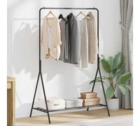 vidaXL Stendibiancheria Nero 100 x 56 x 154 cm Acciaio