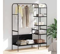 vidaXL Stendibiancheria Nero 120 x 44 x 160 cm Legno multistrato