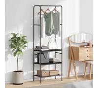 vidaXL Stendibiancheria Rovere Nero 60 x 30 x 171 cm Legno multistrato