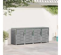 vidaXL Stoccaggio contenitore a ruote for 4 Bins 240L Acciaio Inox
