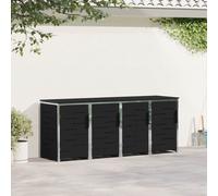 vidaXL Stoccaggio contenitore a ruote for 4 Bins 240L Acciaio Inox