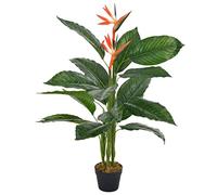 vidaXL Strelitzia Artificiale con Vaso Realistico Pianta Finta per Interni Decorazione Floreale Rosso 100 cm in Plastica e Poliestere