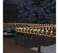 vidaXL Stringa di Luci con 240 LED Bianco Caldo 10 m in PVC