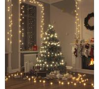 vidaXL Stringa di Luci con 600 LED 60 m 8 Effetti Luce IP44 Bianco Caldo