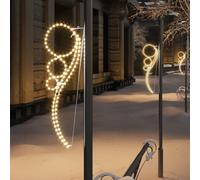 vidaXL Stringhe Luci a Forma di Palle 16pz Bianco Caldo 111,5x35x4,5cm