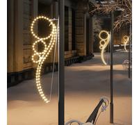 vidaXL Stringhe Luci a Forma di Palle 8pz Bianco Caldo 111,5x35x4,5cm