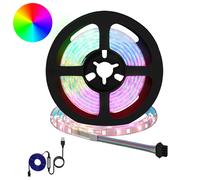 vidaXL Striscia LED 2 pcs Nero e trasparente 1300 mm Rame e plastica