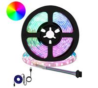 vidaXL Striscia LED 2 pcs Nero e trasparente 1700 mm Rame e plastica