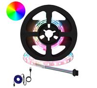 vidaXL Striscia LED 2 pcs Nero e trasparente 350 mm Rame e plastica