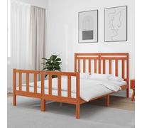 vidaXL Struttura del letto 2 pcs Marrone cerato 140 x 200 cm