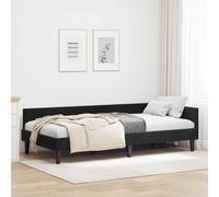 vidaXL Struttura del letto ad angolo con testiera Nero 80 x 200 cm