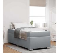 vidaXL Struttura del letto Altro Grigio chiaro 90 x 190 cm Tessuto