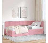 vidaXL Struttura del letto angolare - Arredo per la camera da letto, letti moderni, vita urbana, supporto rigido, telai letto con testiera in velluto