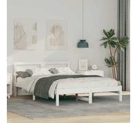 vidaXL Struttura del letto Bianco 120 x 190 cm Legno di pino massello