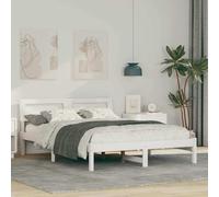 vidaXL Struttura del letto Bianco 120 x 200 cm Legno di pino massello