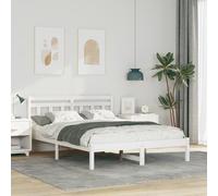 vidaXL Struttura del letto Bianco 140 x 190 cm Legno di pino