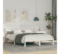 vidaXL Struttura del letto Bianco 140 x 190 cm Legno di pino massello