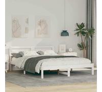 vidaXL Struttura del letto Bianco 140 x 200 cm Legno di pino massello