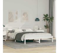 vidaXL Struttura del letto Bianco 150 x 200 cm Legno di pino massello
