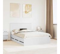 vidaXL Struttura del letto Bianco 150 x 200 cm Legno Ingegnerizzato