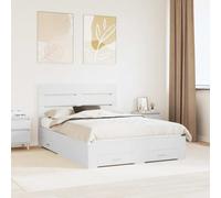 vidaXL Struttura del letto Bianco 160 x 200 cm Legno ingegnerizzato