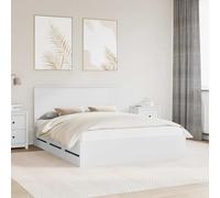 vidaXL Struttura del letto Bianco 160 x 200 cm Legno Ingegnerizzato
