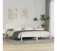 vidaXL Struttura del letto Bianco 180 x 200 cm Legno di pino massello