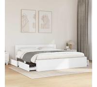 Struttura del letto Bianco 193 x 203 cm Legno multistrato