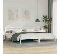 vidaXL Struttura del letto Bianco 200 x 200 cm Legno di pino massello