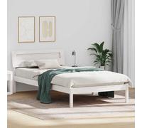 vidaXL Struttura del letto Bianco 75 x 190 cm Legno di pino massello