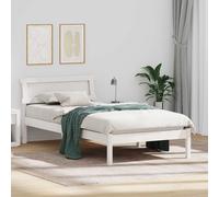 vidaXL Struttura del letto Bianco 80 x 200 cm Legno di pino massello