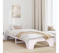 vidaXL Struttura del letto Bianco 80 x 200 cm Legno di pino massello