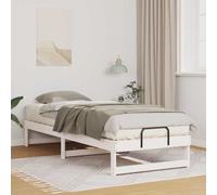 vidaXL Struttura del letto Bianco 80 x 210 cm Pino massello